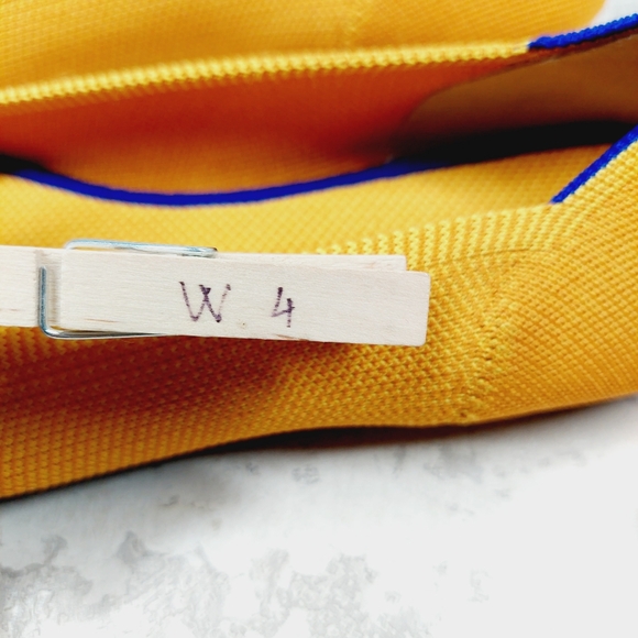 New Rothy's The Flat Yellow Knit Round Toe Slip On Loafers W4 - Picture 8 of 8